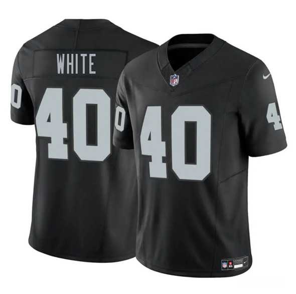 Men & Women & Youth Las Vegas Raiders #40 Devin White Black 2025 F.U.S.E. Vapor Stitched Jersey